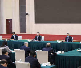 李?？赐鱿珖?guó)政協(xié)十四屆一次會(huì)議委員并參加討論