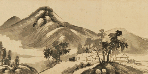 雨中山色圖卷（局部）（國(guó)畫）（明）李流芳--安徽博物院藏