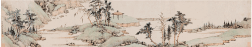 攜琴幽居圖卷（局部）（國(guó)畫）-（清）查士標(biāo)--安徽博物院藏